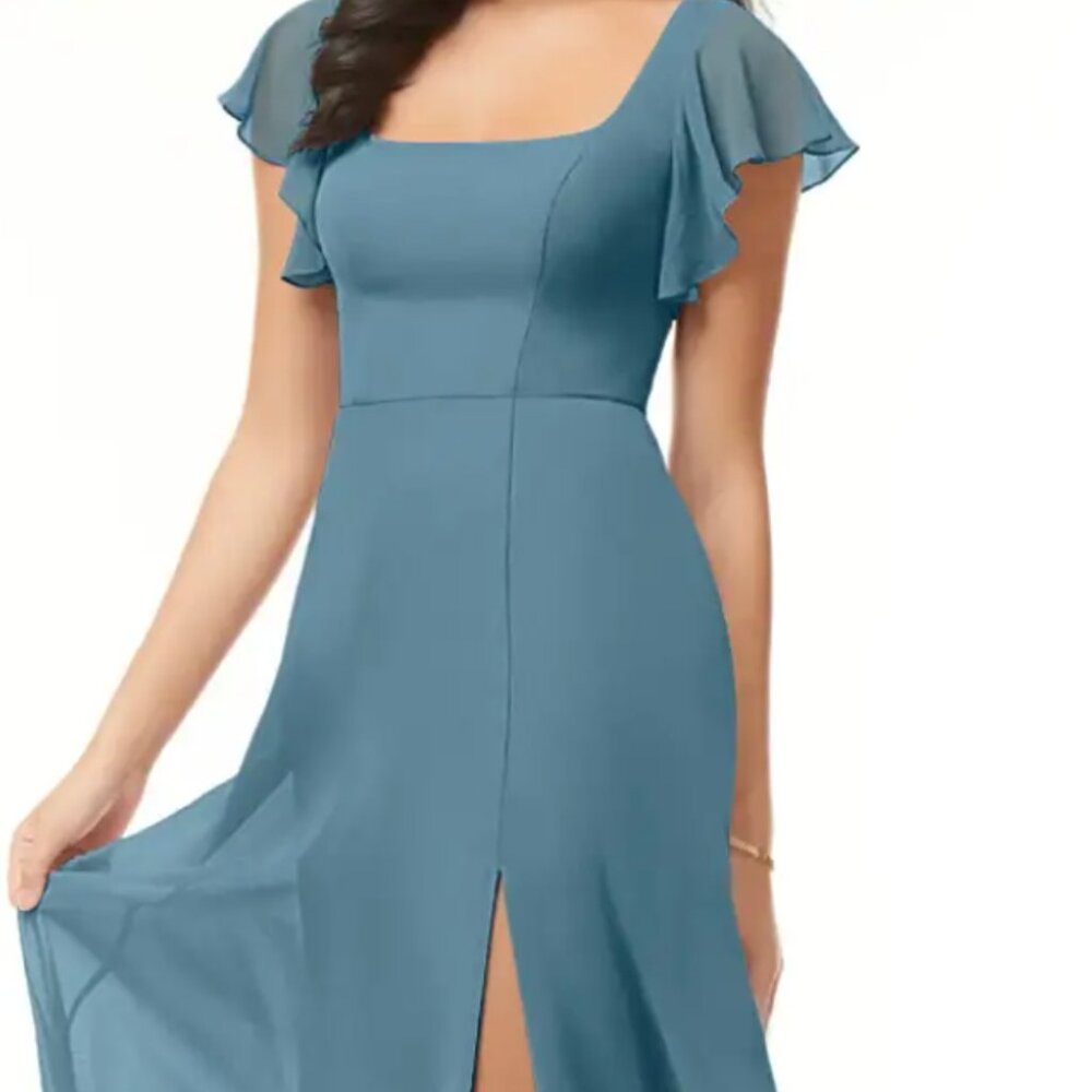 Azazie Bondi Bridesmaid Dress Size 0 Bermuda Colorway